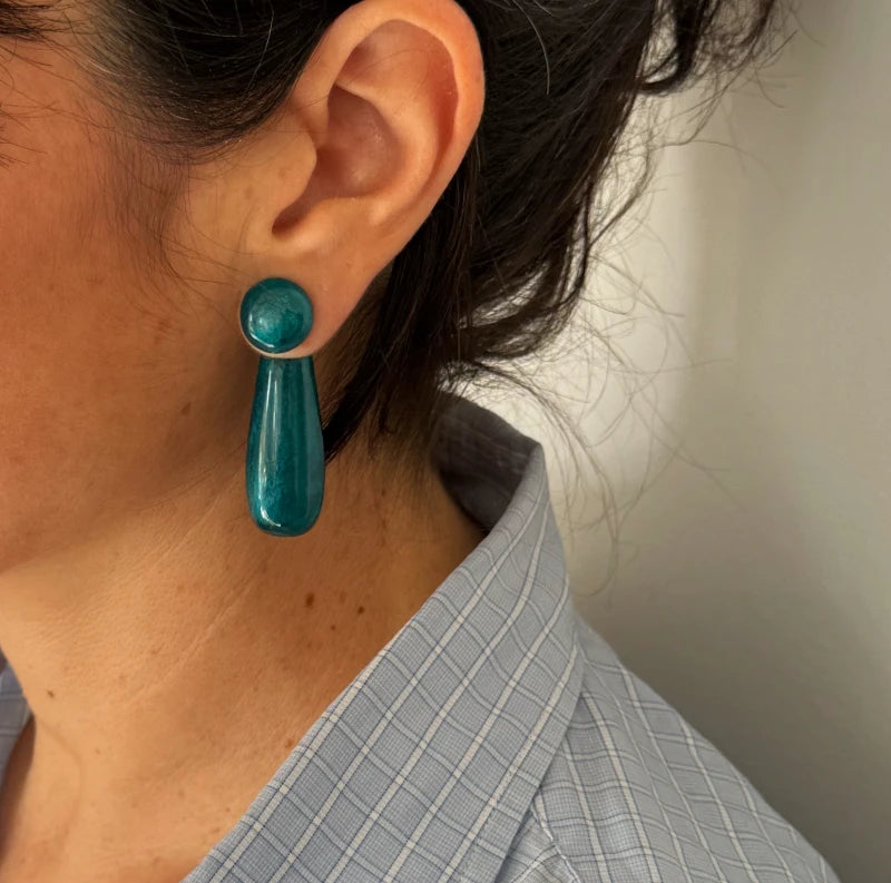 MERAKI TURQUESA | Pendientes de Resina